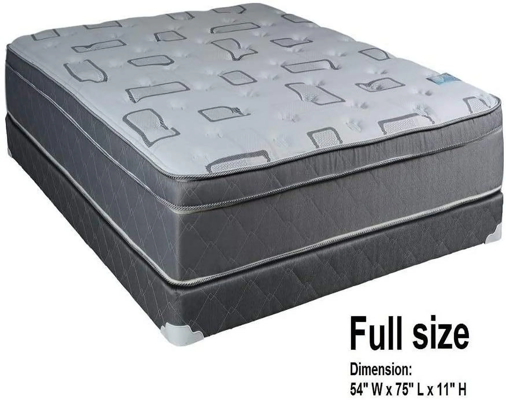 Dreamy Rest Pillow Top (Euro Top) Full Size Mattress and Box Spring Set