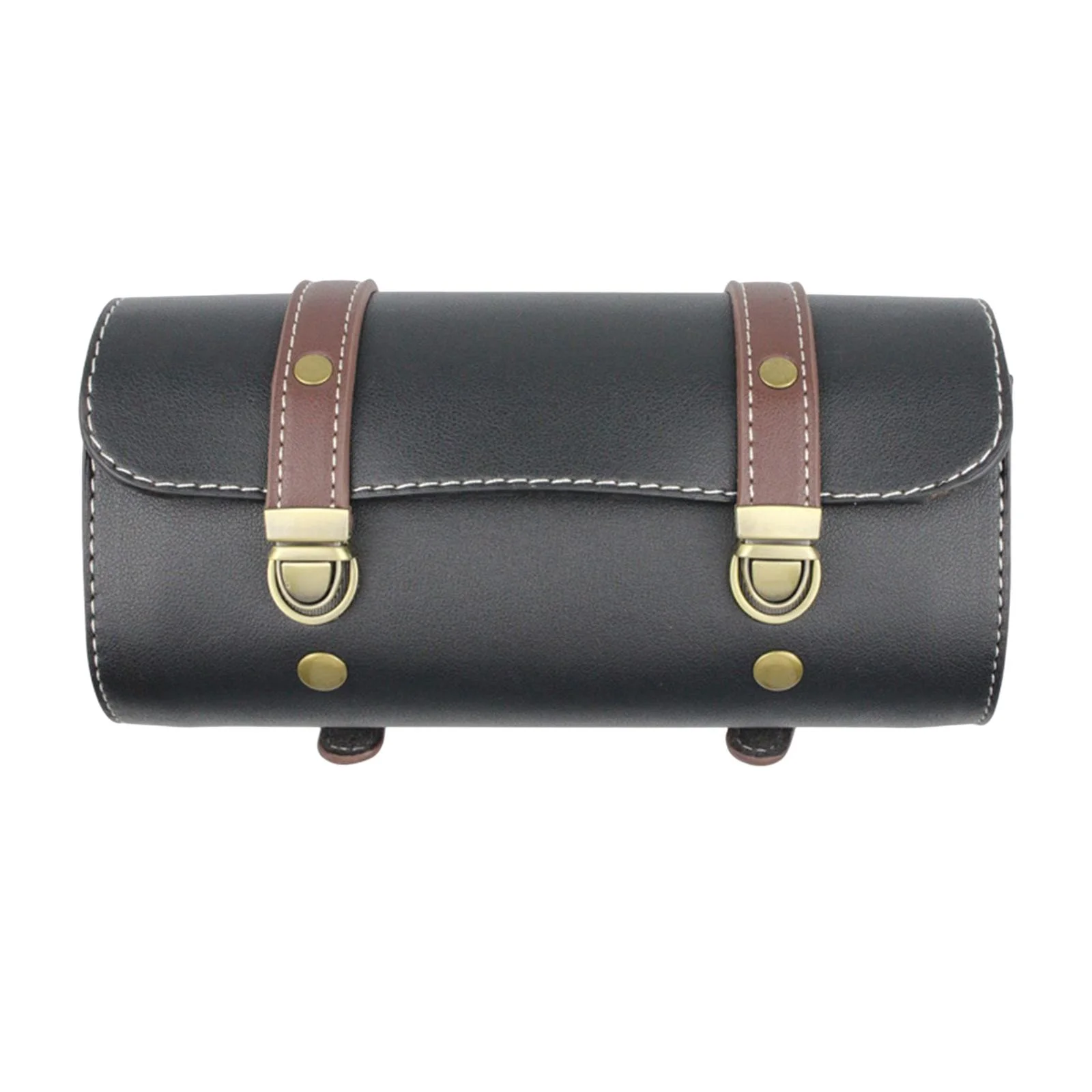 Motorcycle Fork Bag Buckle Closure Waterproof Storage Bag Fits for Bike Black