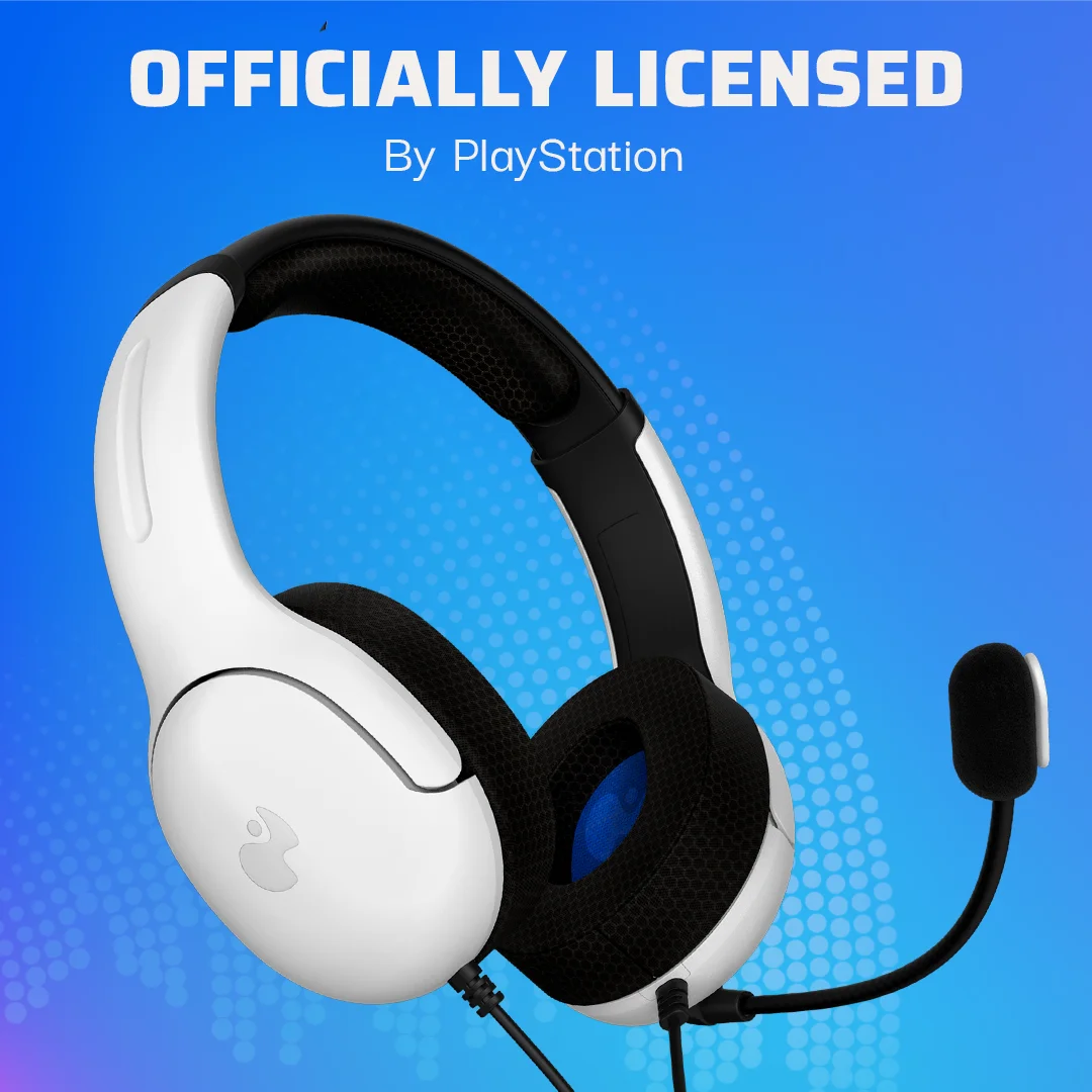 PDP AIRLITE Wired Headset: Frost White - PlayStation, PlayStation 5 PlayStation 4