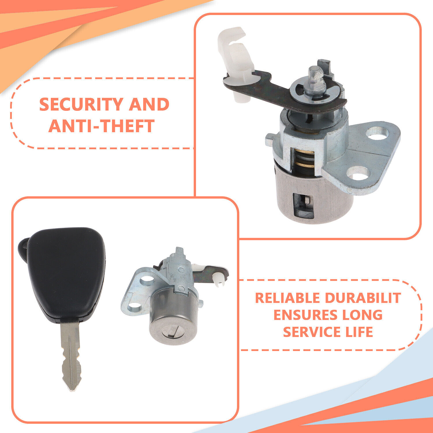 Door Lock Switch Lock Cylinder Key Set for Journey Magnum Grand Caravan Dodge