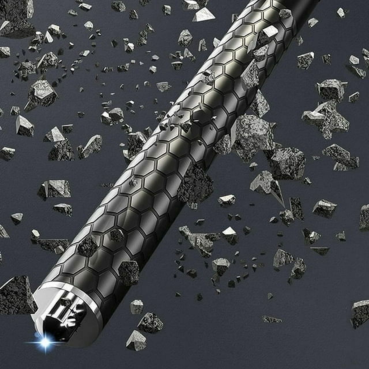 PANGJIGUIBA 2024New Enhanced Automatic Retractable Hiking Stick Auto Pop-up Enhanced Retractable Multi-Tool Walking Hiking Stick 3 Sections Trekking Poles with Sleeves and Tail Ropes Non-Sl