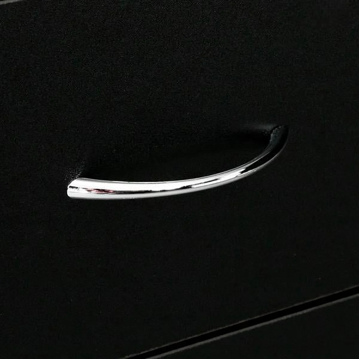 MDF Wood Simple 4-Drawer Dresser Black