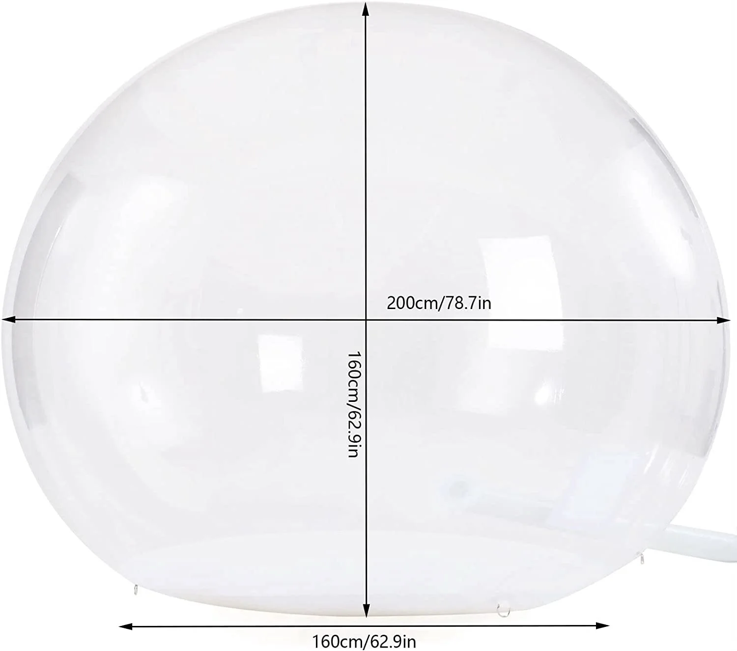 FETCOI Outdoor Camping Inflatable Bubble Tent D-Ring Tie Down Large DIY House Home Backyard Camping Portable PVC Clear Inflatable Bubble Air Tent Home Camping + Quiet Air Blower