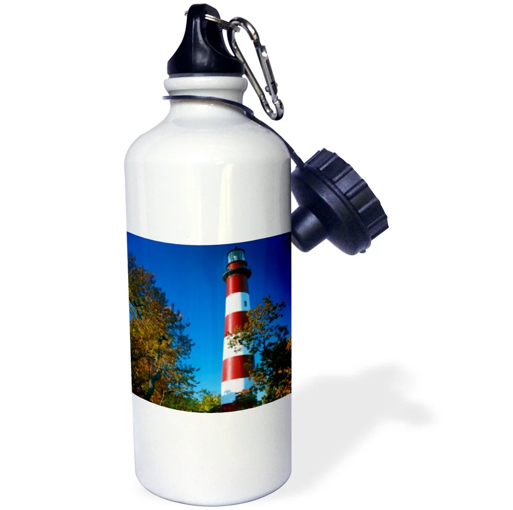 3dRose USA, Virginia, Assateague Island, Assateague Lighthouse. - Water Bottle, 21-ounce
