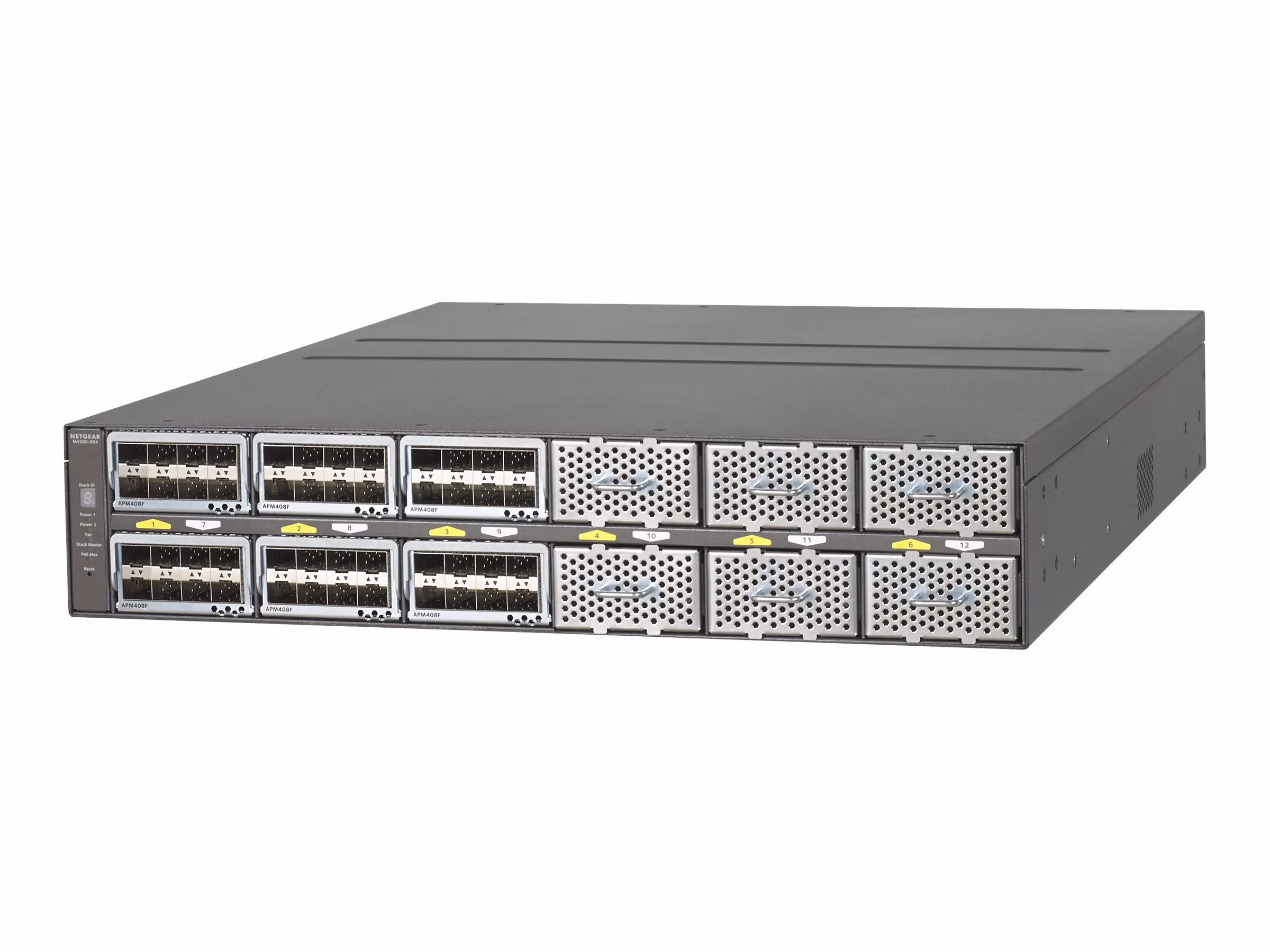 NETGEAR M4300-96X - Starter Kit - switch - L3 - managed - 48 x 10 Gigabit SFP+ - front to back airflow - rack-mountable