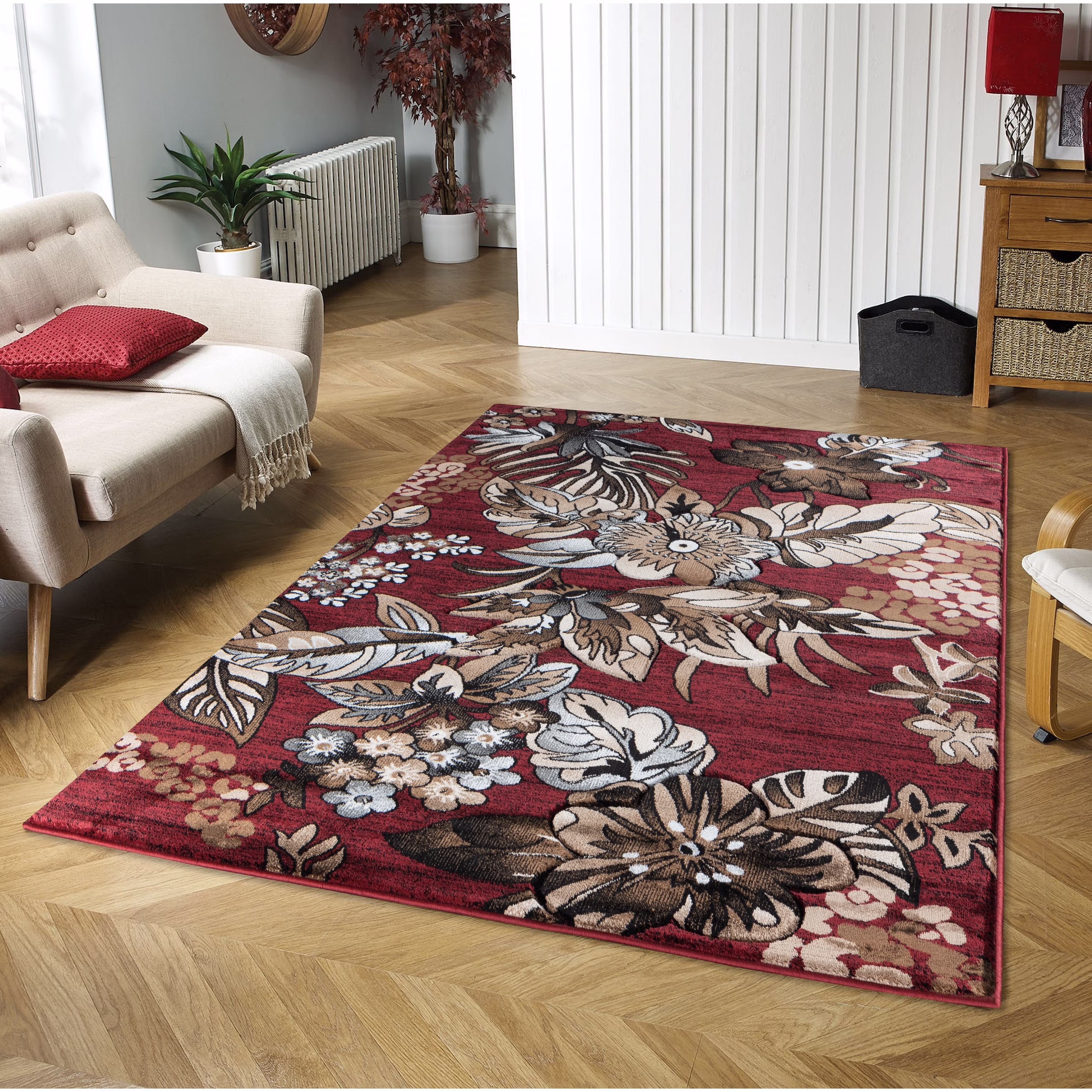 MDA Rug Imports Glamour Collection Red/Brown Area Rug 8'7'' X 11'11'' 9' x 12' Indoor Rectangle