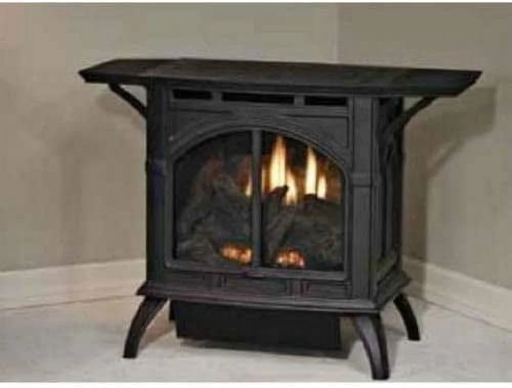 Empire VFD20CC30FP 20000 BTU Propane Millivolt Contour Burner Log Set, Matte Black