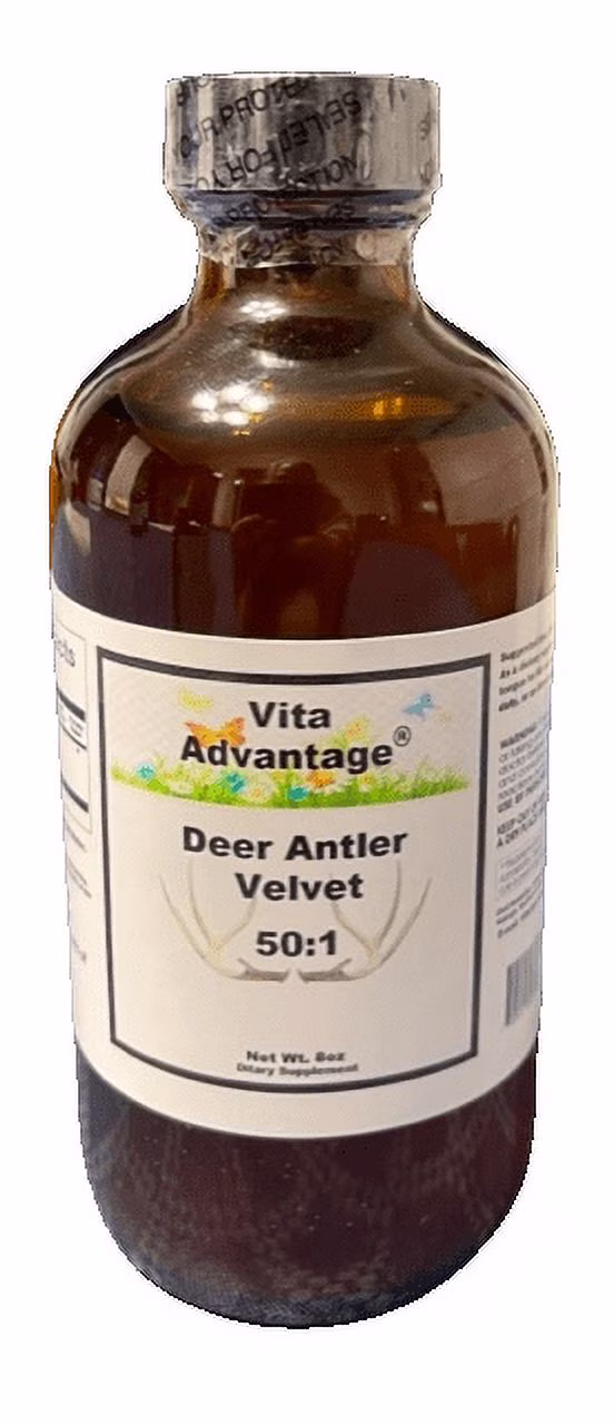 Pure IGF Concentrated Growth Factors Deer Velvet Antler Extract 8 fl. oz Plastic Container