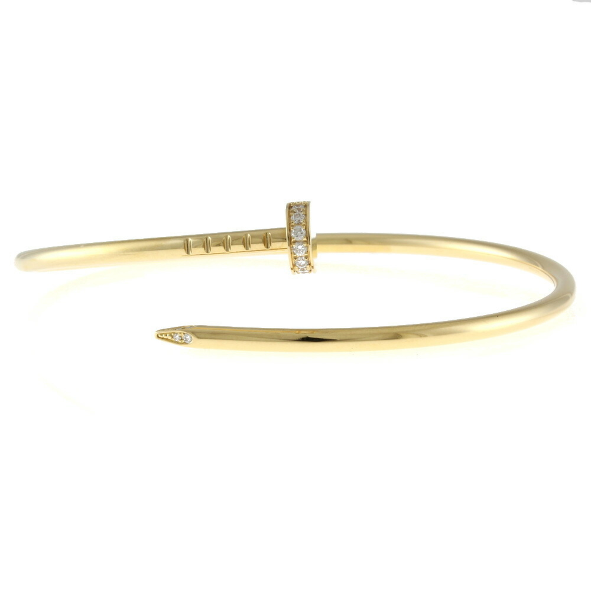 Pre-Owned Cartier CARTIER Juste Uncle Small #17 Bangle 18K K18 Yellow Gold Diamond Women's (Good)