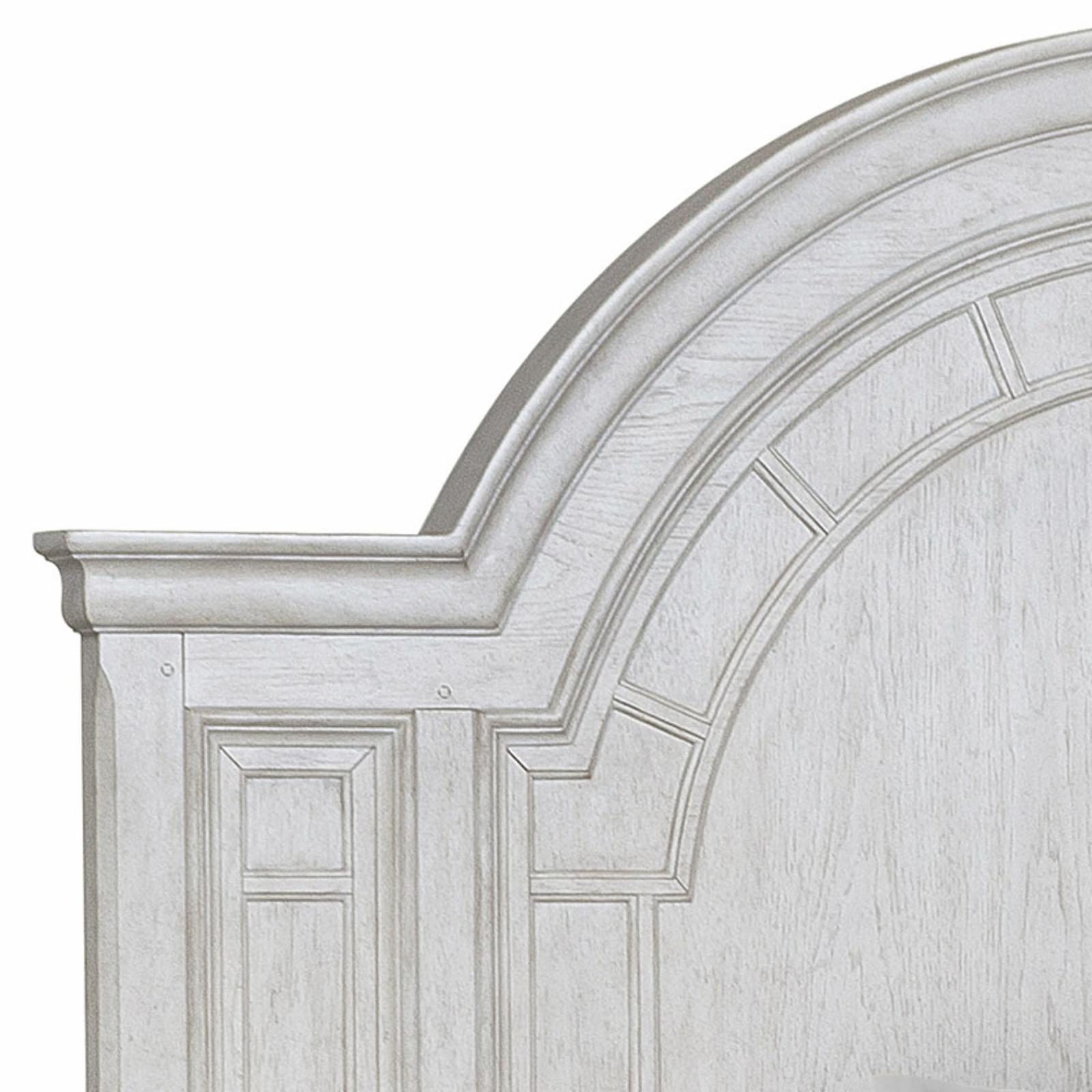 Glendale Estates Queen Wood Panel Bed in White Finish by Pulaski Furniture