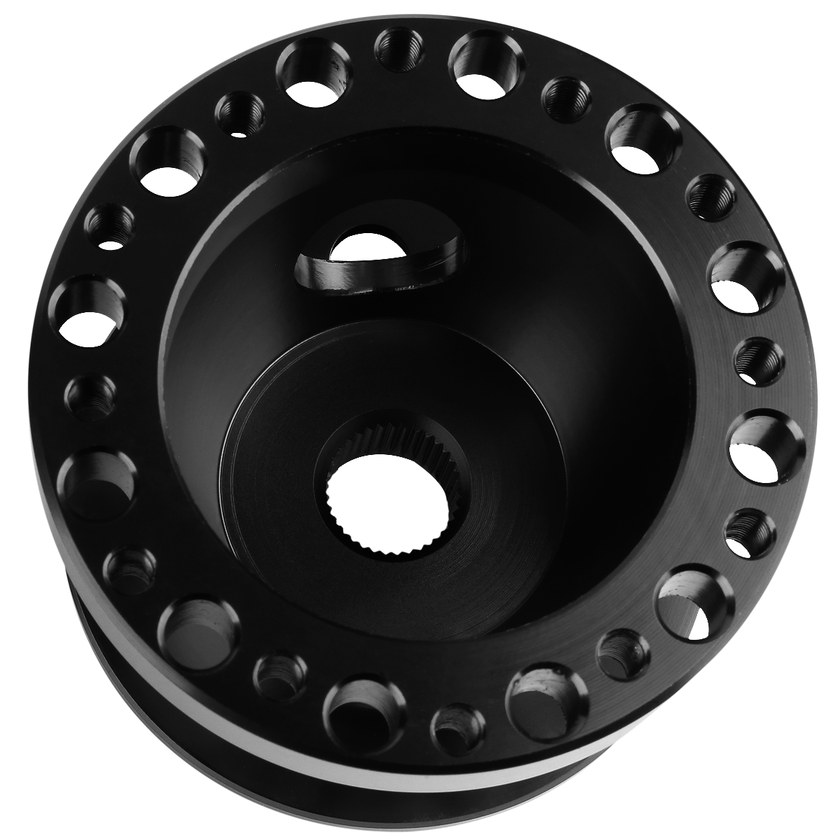 DNA Motoring HUB-ALU-OR18-BK Aluminum Steering Wheel 6-Hole Hub Adaptor Kit (Black) - Miata / RX7 / RX8 / Protege Fits select: 2001-2016 KIA OPTIMA, 2010-2016 KIA FORTE