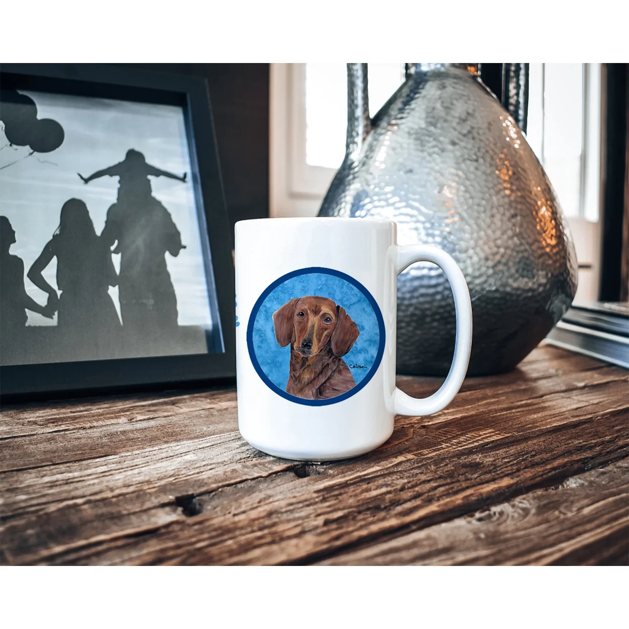 Carolines Treasures SC9137BU-CM15 Dachshund Dishwasher Safe Microwavable Ceramic Coffee Mug 15 ounce, 15 ounce,