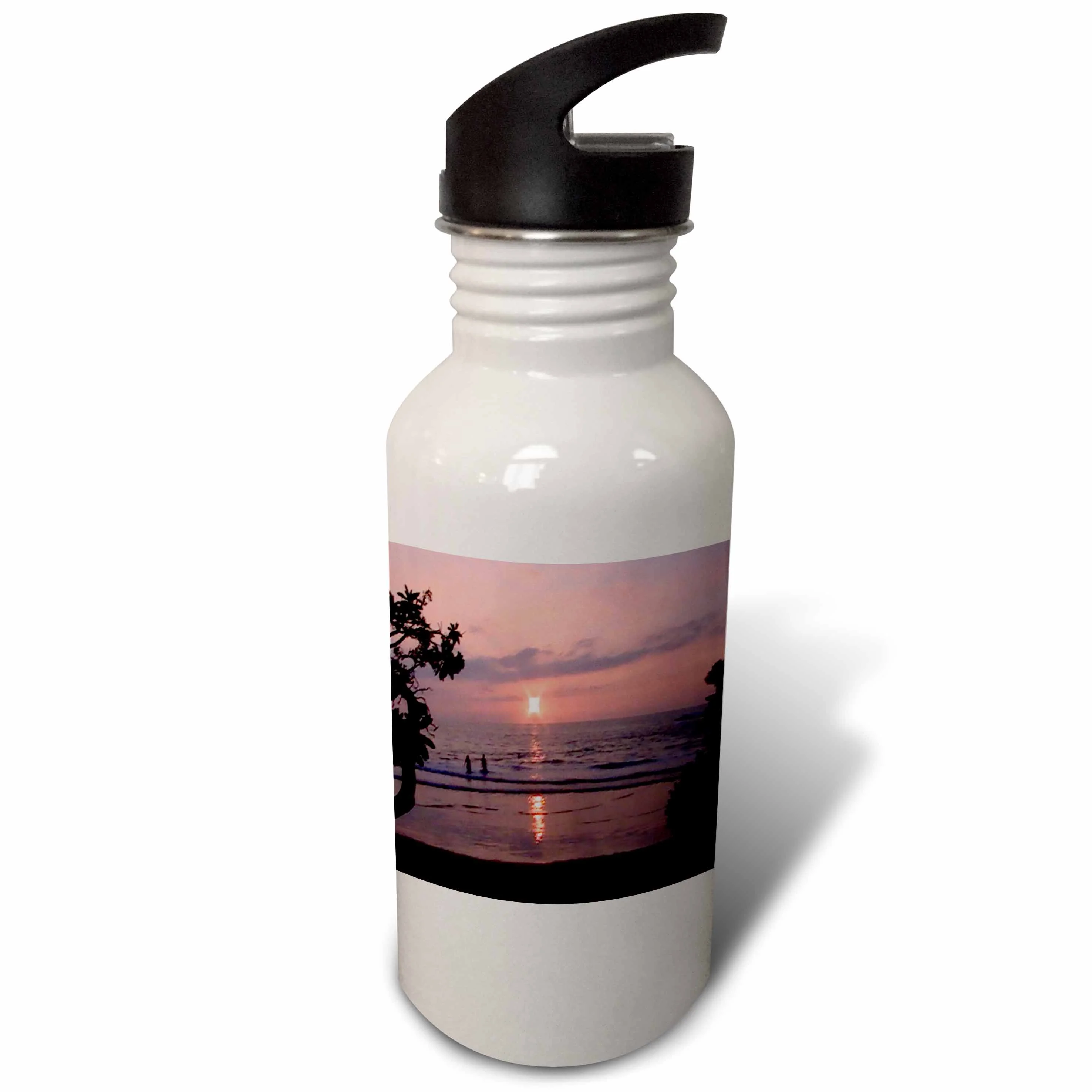 3dRose Hawaiian Sunset, Sports Water Bottle, 21oz