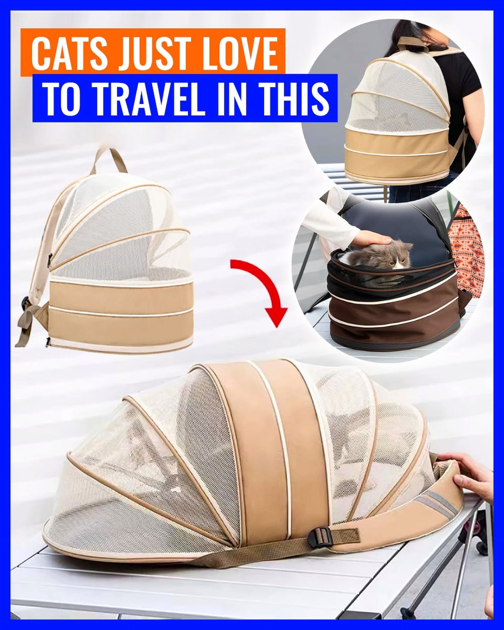 PackXpando - Expandable & Breathable Premium Pet Carrier (Black)