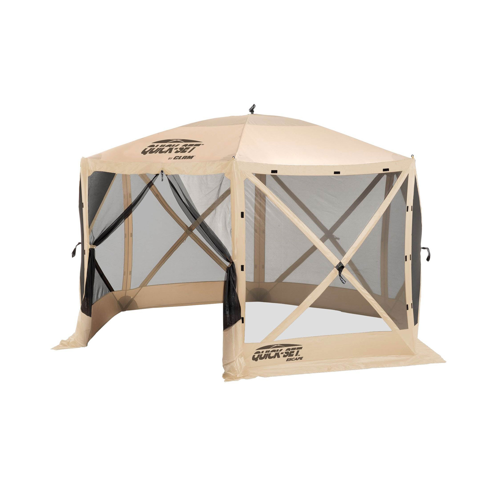CLAM Quick-Set Escape Portable Canopy Shelter & 2 Pack of Wind & Sun Panels