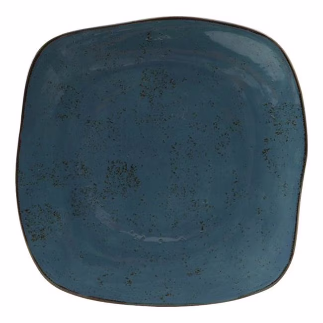 Geode Azure Square Plate, Blue