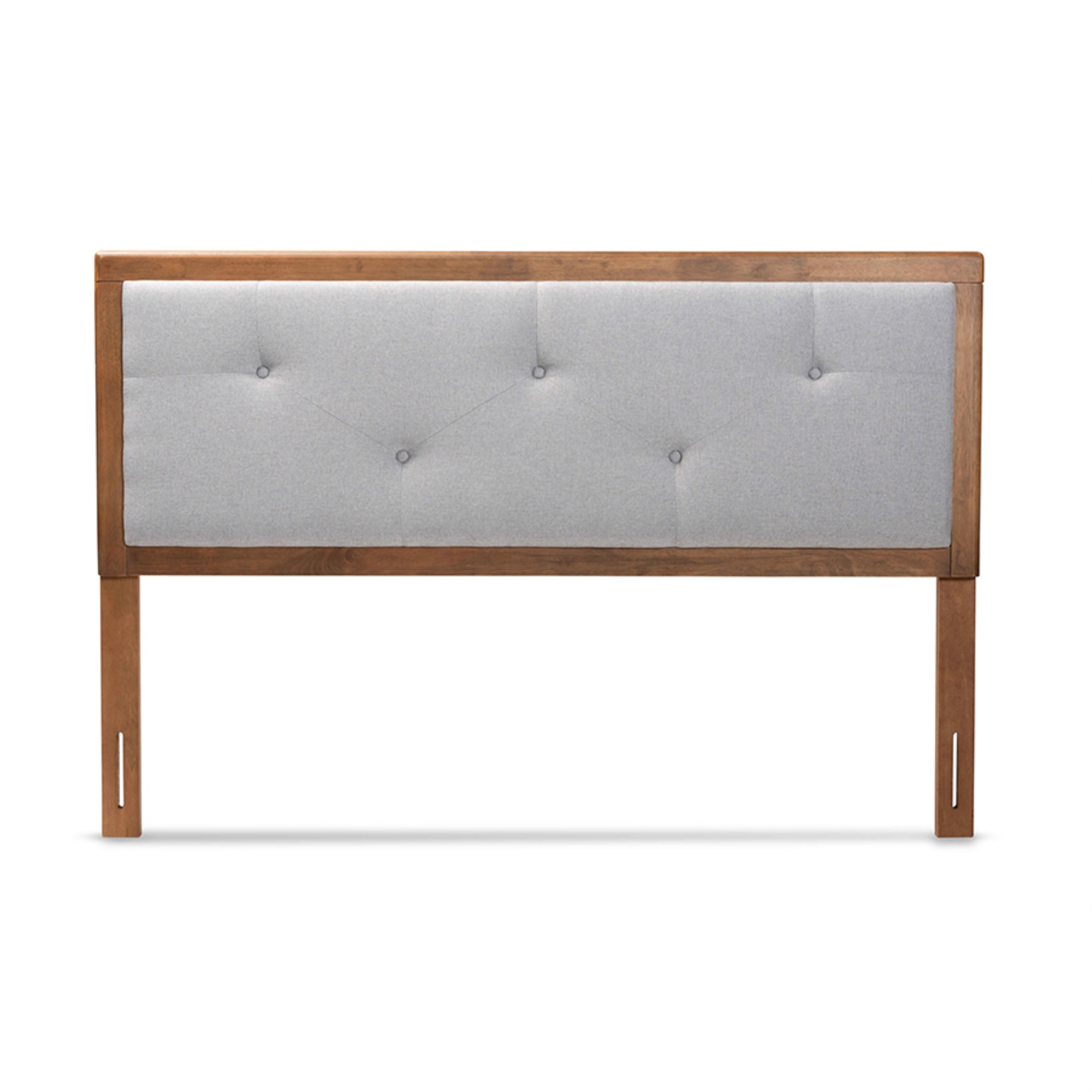 Baxton Studio Abner Light Gray and Brown Finished Wood Full Size Headboard