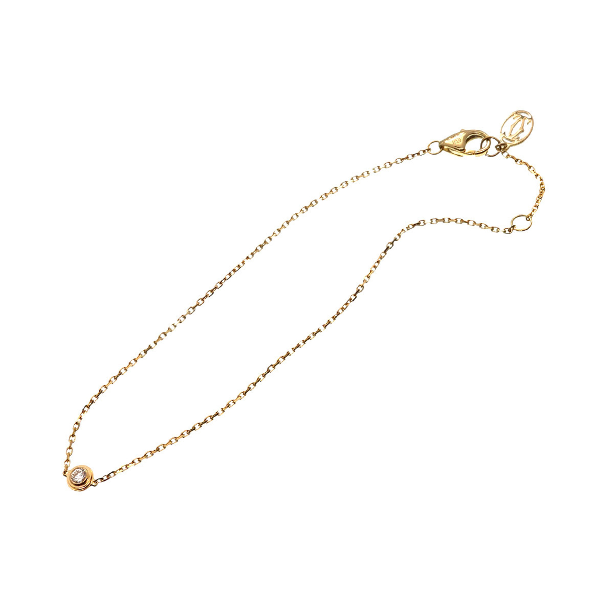 Pre-Owned Cartier Damour Bracelet XS 18.5cm Diamond K18 YG 750 Diamant Leger d Amour (Good)