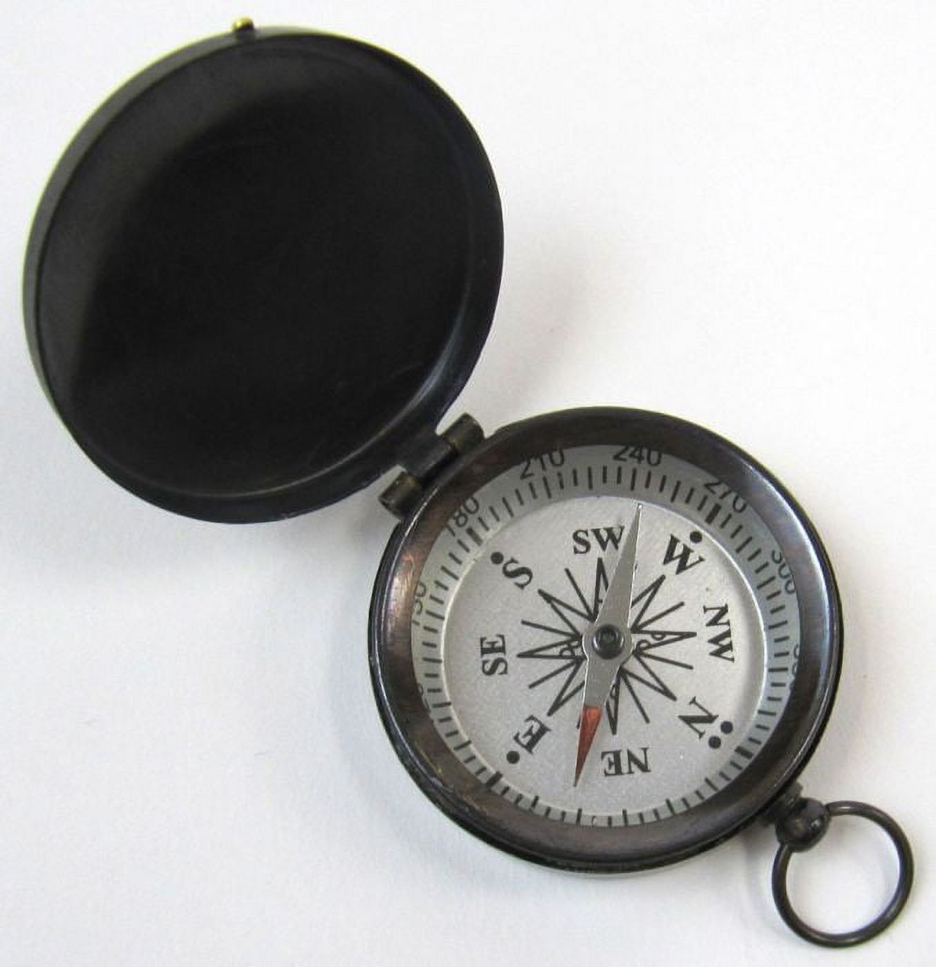 India Overseas Trading BR 48850A Brass Pocket Compass W/ Lid 1.75