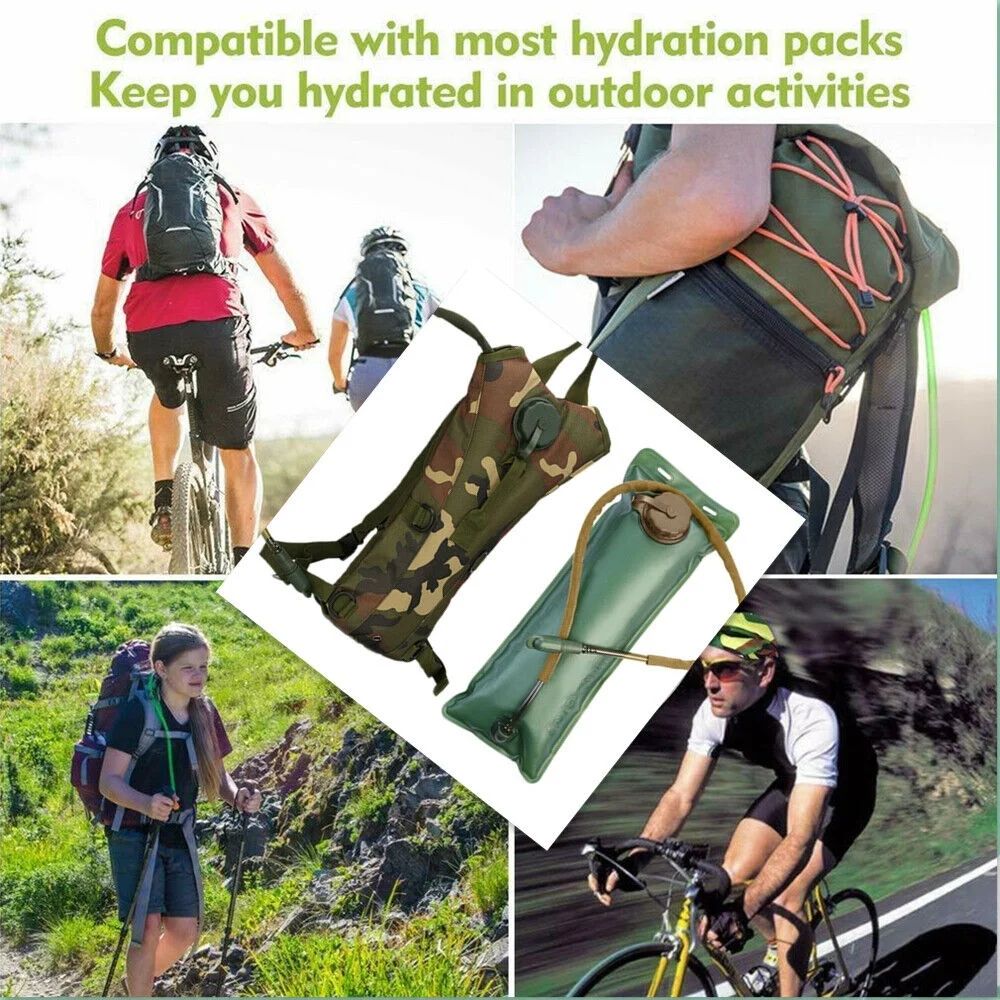 Water Bladder Hydration 3L Water Storage Bag with Green Color Backpack for Outdoor Cycling Hiking Camping