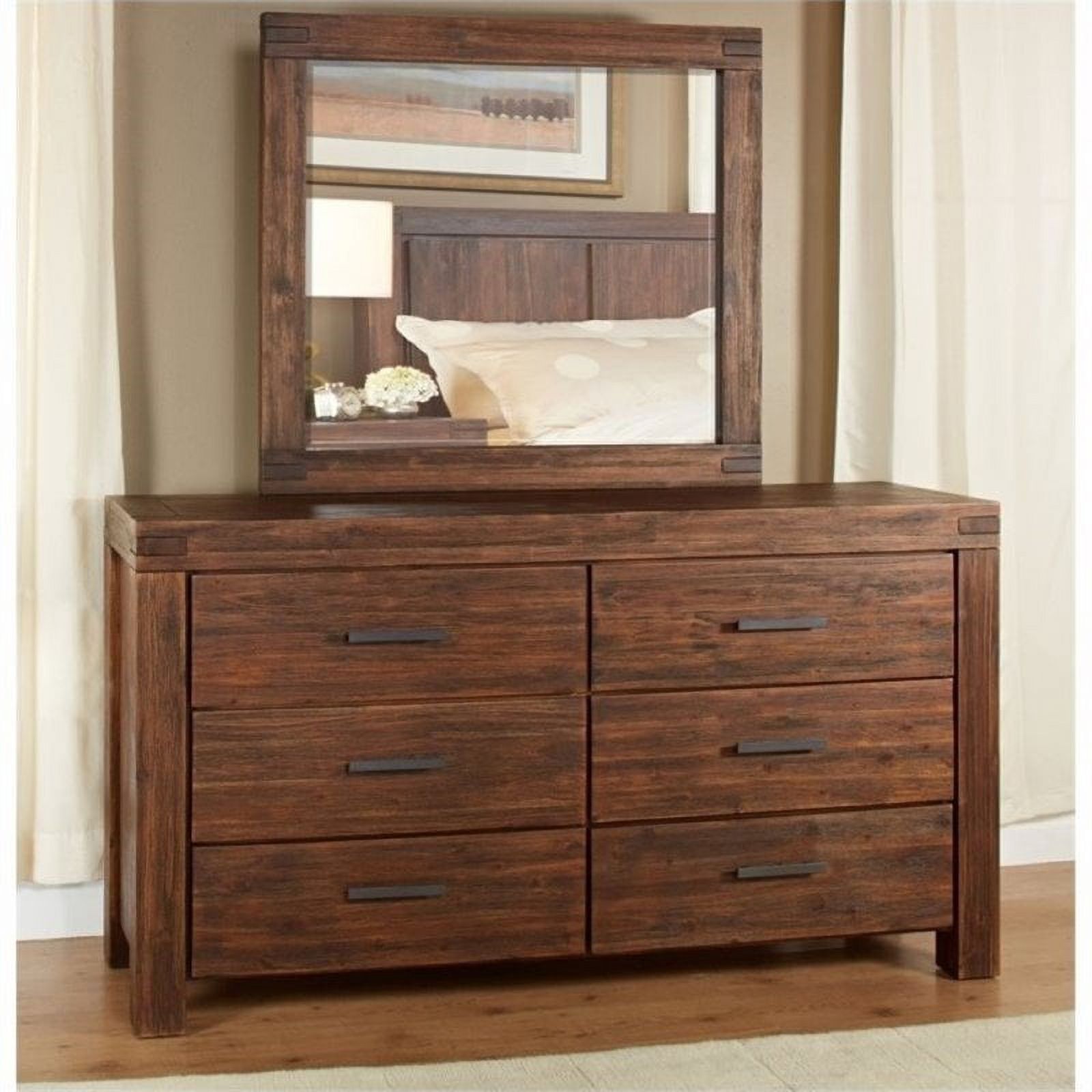 Bowery Hill 6 Drawer Double Dresser in Brick Brown