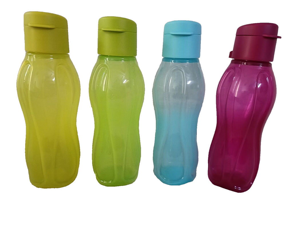 Tupperware 310 Ml Fliptop Water Bottle Set Of 4 Multicolor