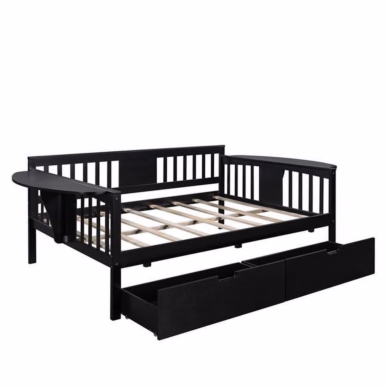 HomeRoots  Full & Double Size Espresso Bed