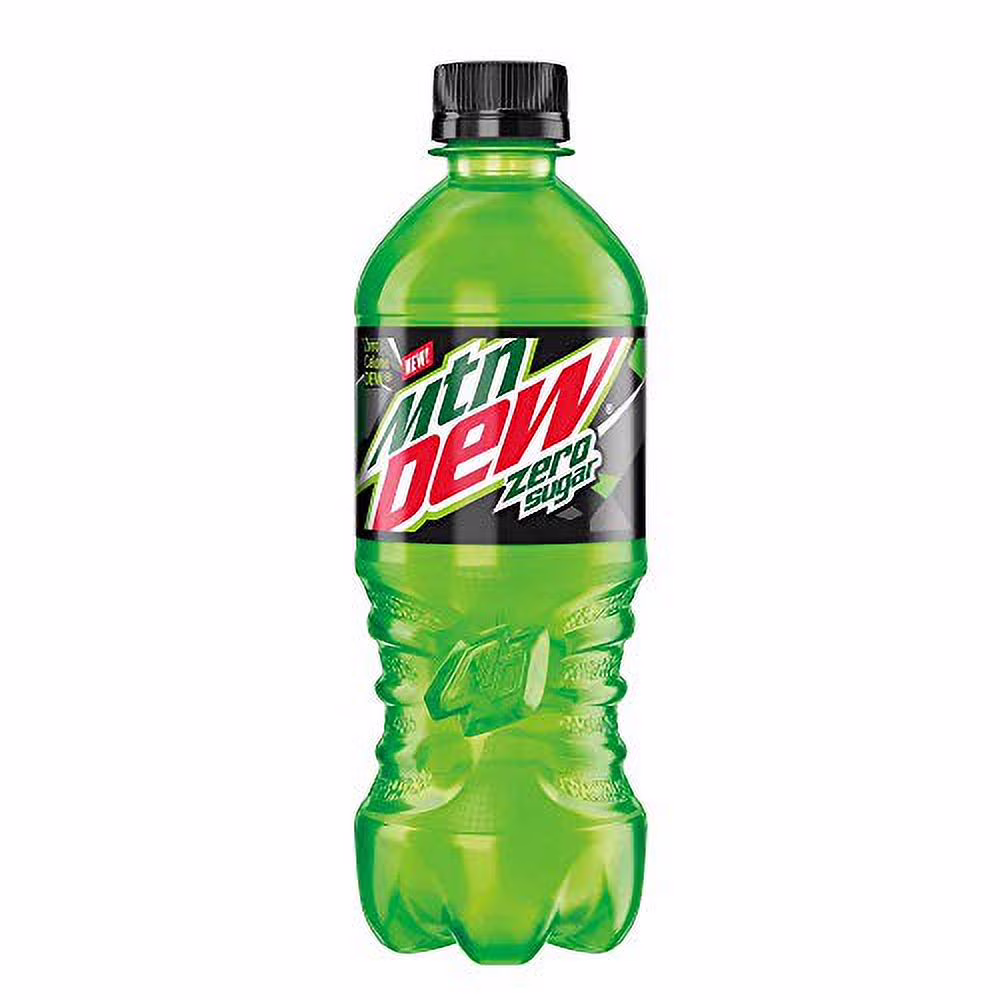 New Mountain Dew Zero Sugar 20Oz Bottle, 6 Pack