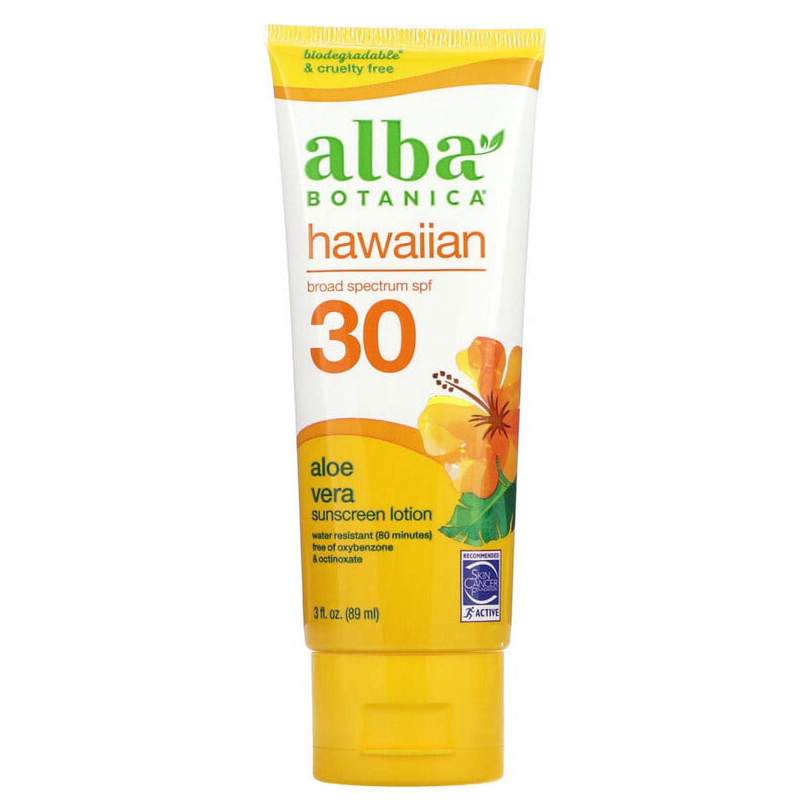 Alba Botanica, Natural Hawaiian Sunscreen, SPF 30, 3 fl oz