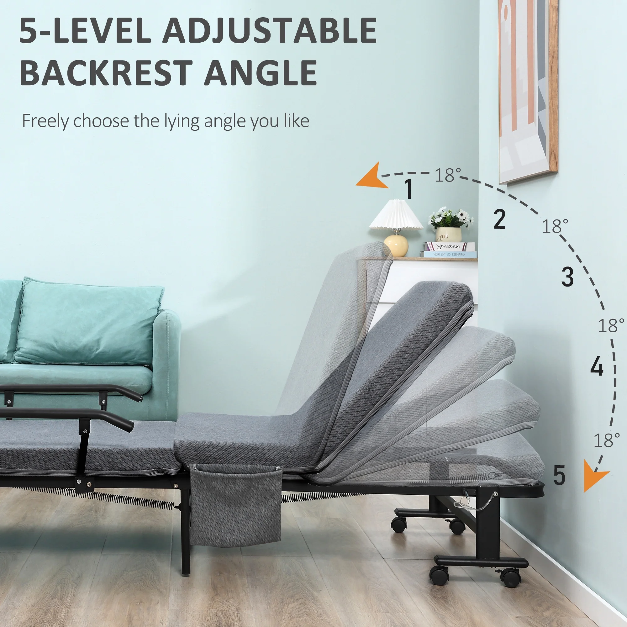 CoSoTower Rollaway Bed, Folding Bed with 3.25