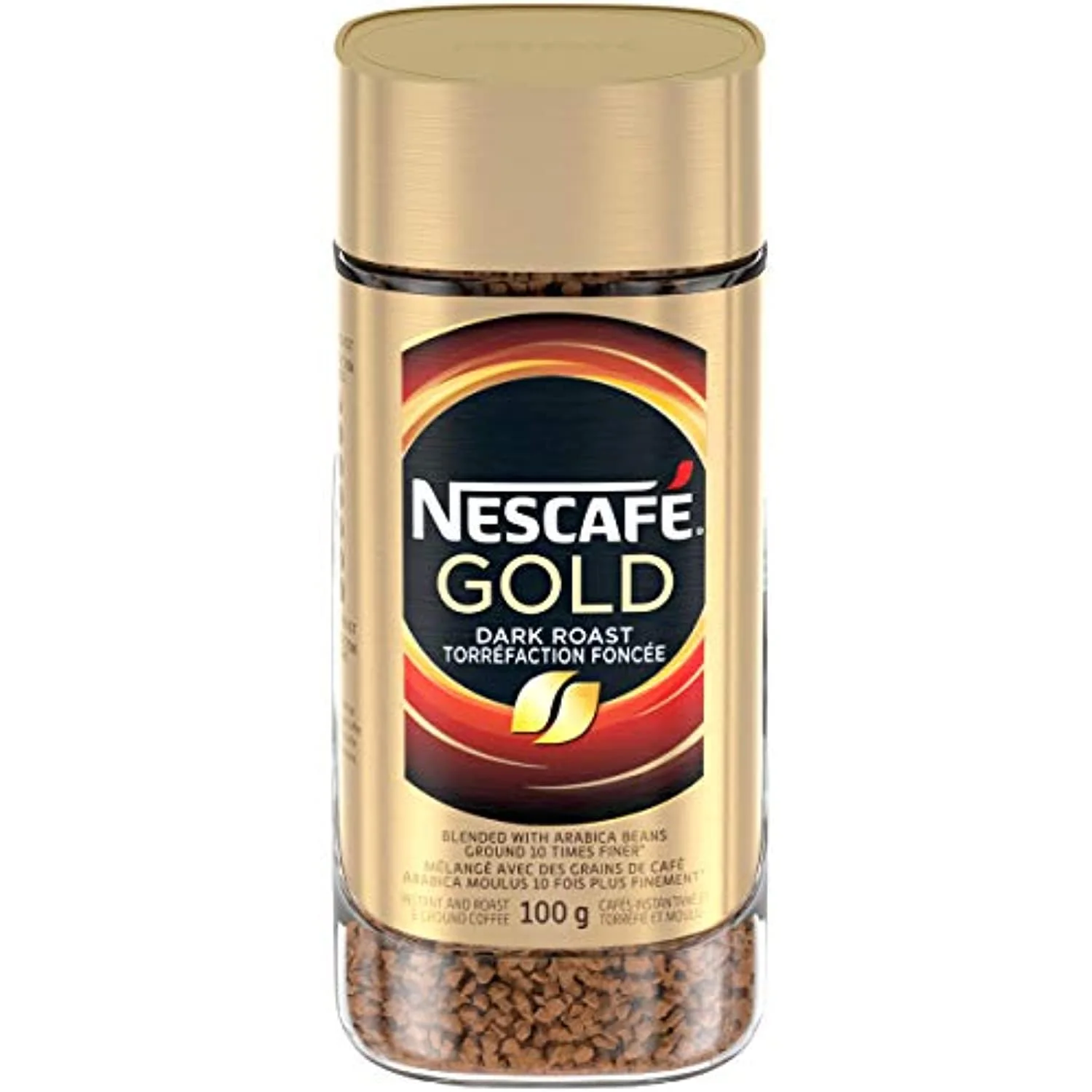 Nescafé Gold Dark Roast Instant And Roast & Ground Coffee, 100 G Jar {Imported From Canada}