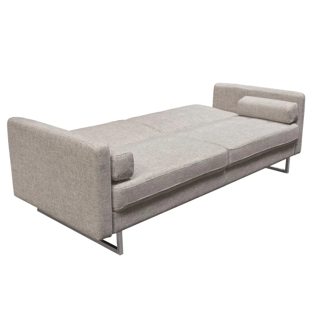 Nova Lifestyle Opus Convertible Tufted Sofa in Barley Fabric