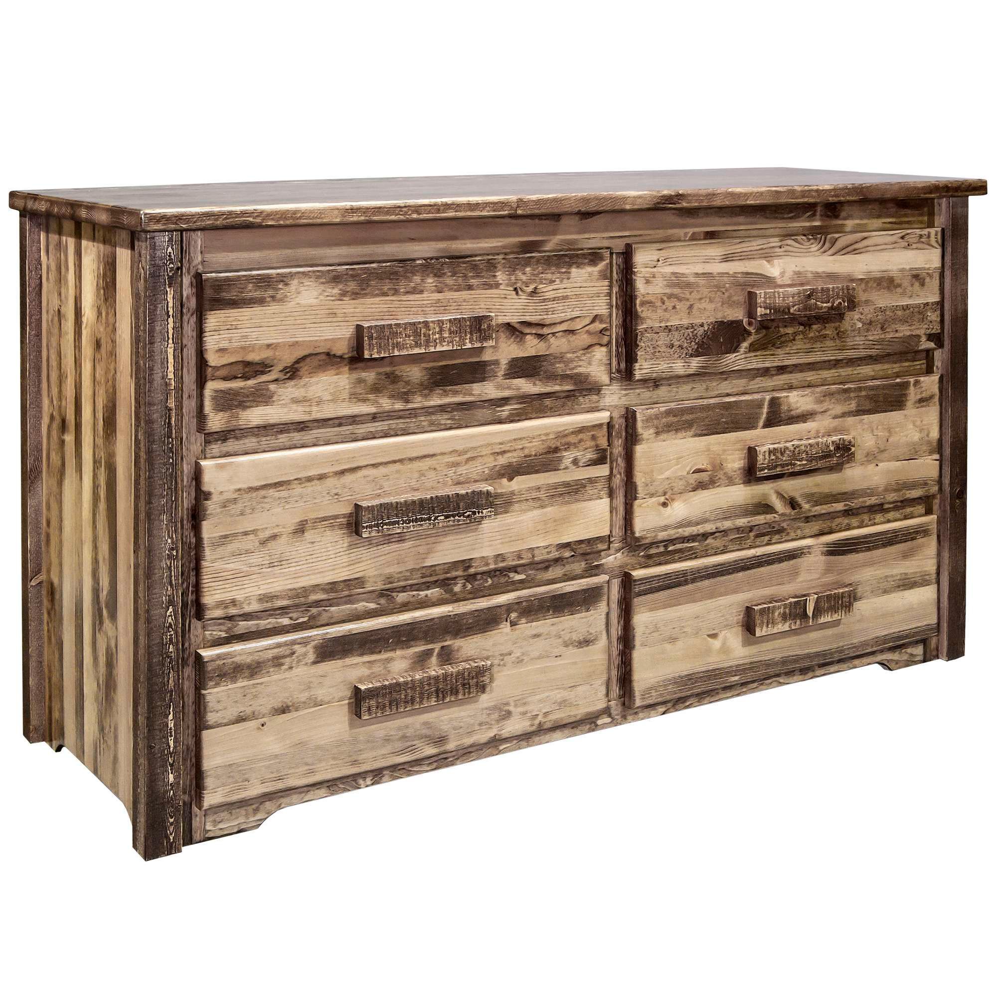 Homestead Collection 6 Drawer Dresser, Stain & Clear Lacquer Finish