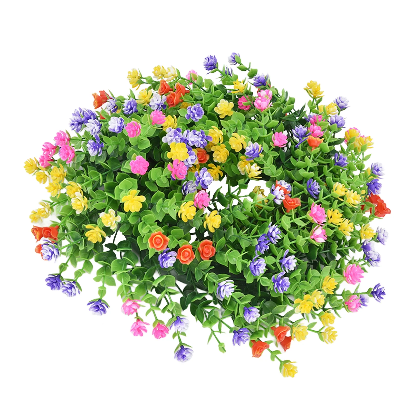 Delaman Corona de Flores, Corona de Flores Corona de Flores Redonda de imitación de Primavera para la Pared de la Sala de Estar Puerta Delantera Chimenea Dormitorio Fiesta