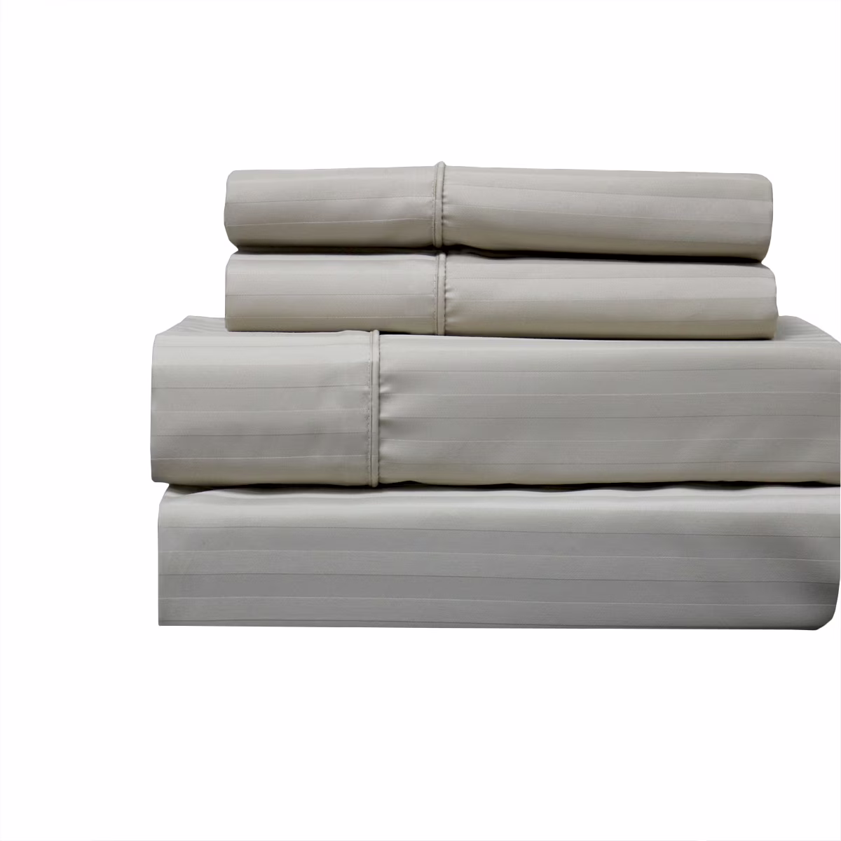 Wrinkle-Free Cotton Blend Sheets Striped 650 Thread Count - California King - Linen