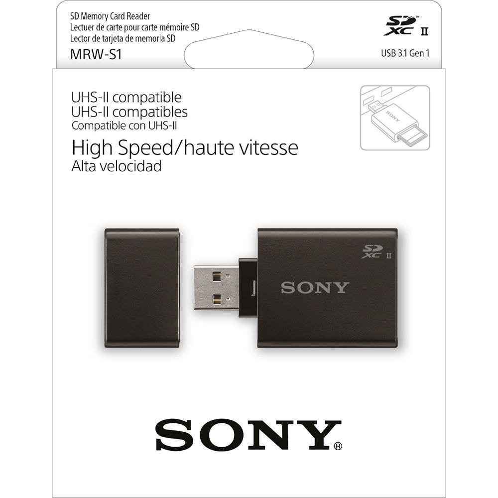 Sony 64GB SF-M Series High Speed Tough SD Card with Sony UHS-II USB 3.1 SD Card Reader bundle