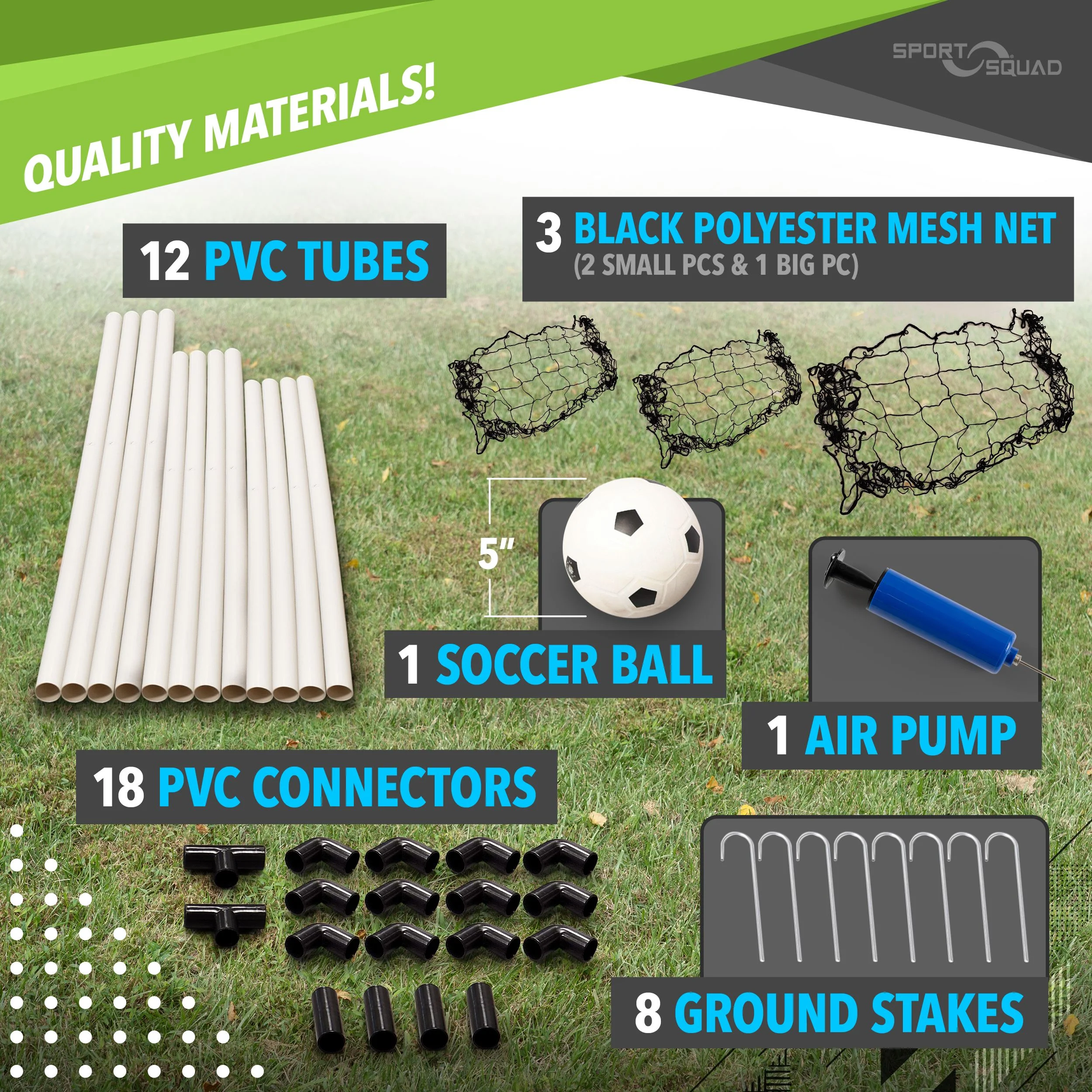 Sport Squad 2-in-1 Dual Use Training Soccer Goal Set