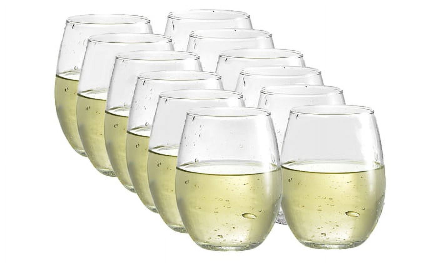 Luminarc 15 oz. Cachet Clear Stemless Wine Glass 12 Piece Set