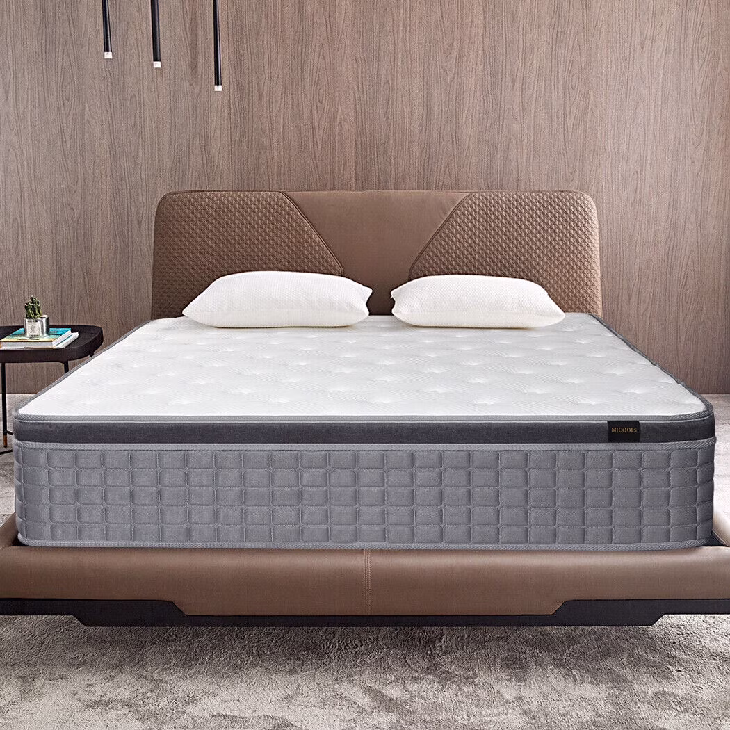 MICOOLS 14 inch Hybrid Mattress in a Box Spring Gel Memory Foam,Full Mattress
