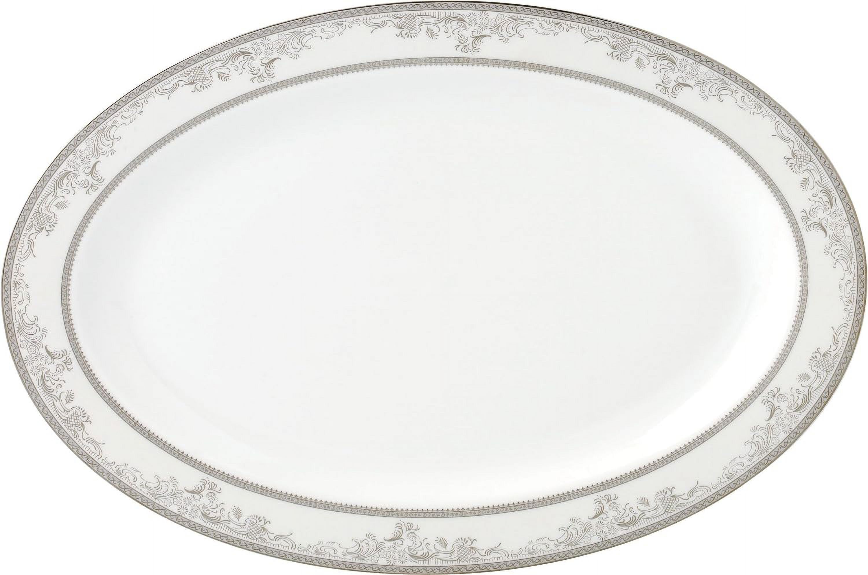57 Piece 'Juliette' China Dinnerware Set (Service For 8 People), Silver