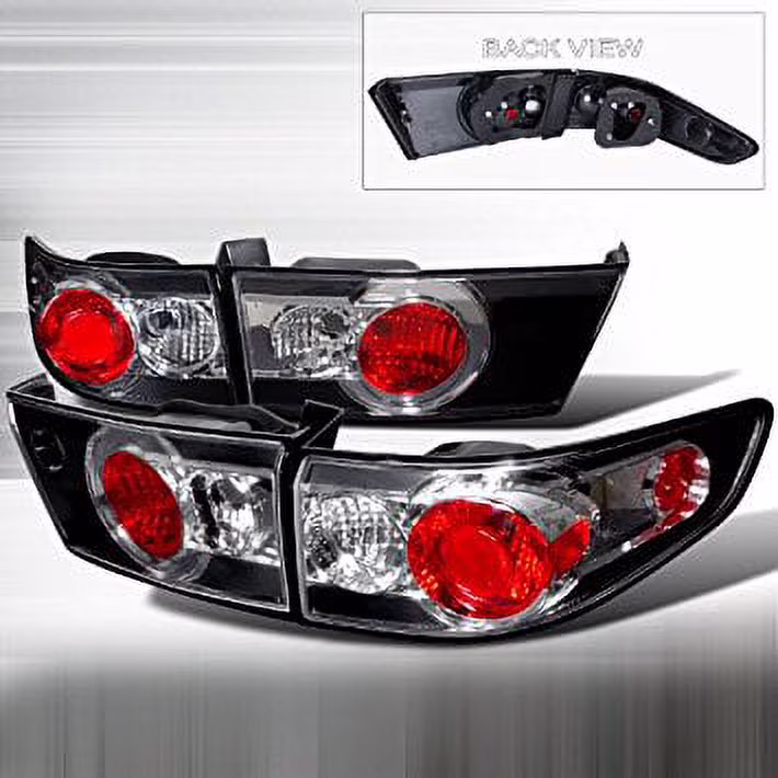 Spec-D Tuning LT-ACD034JM-TM Honda Accord Ex Lx Dx Hybrid 4Dr Sedan Black Tail Lights