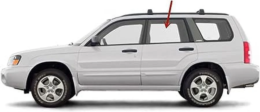 Driver Left Side Rear Door Window Door Glass Compatible with Subaru Forester 2003-2008 Models
