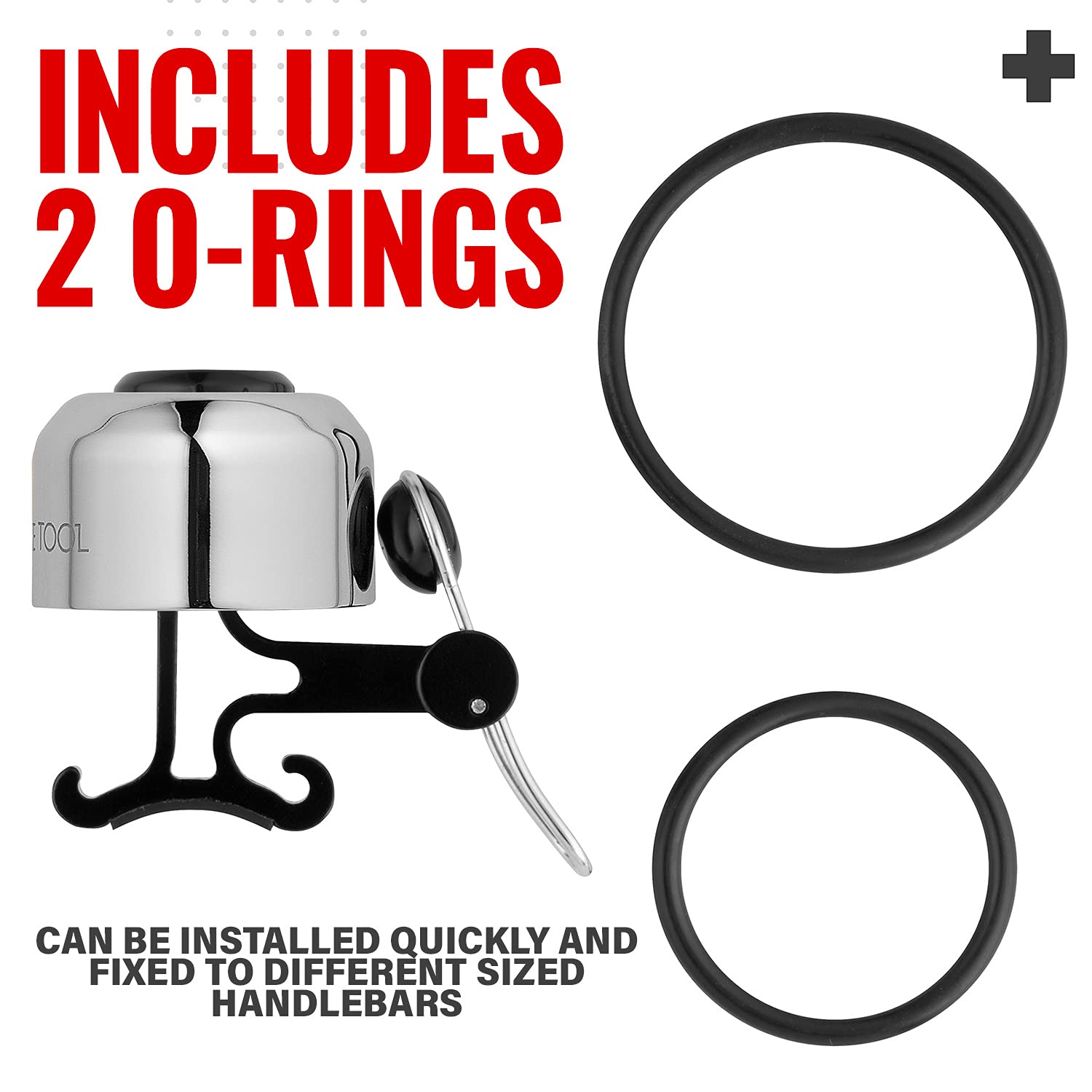 PRO BIKE TOOL Bicycle Bell for Handlebars – Crisp, Clear & Long Sound Ringer for Adults or Kids Bikes - Road, Mountain or Beach Cruiser Bikes - Bike Gifts - Bells for Bikes