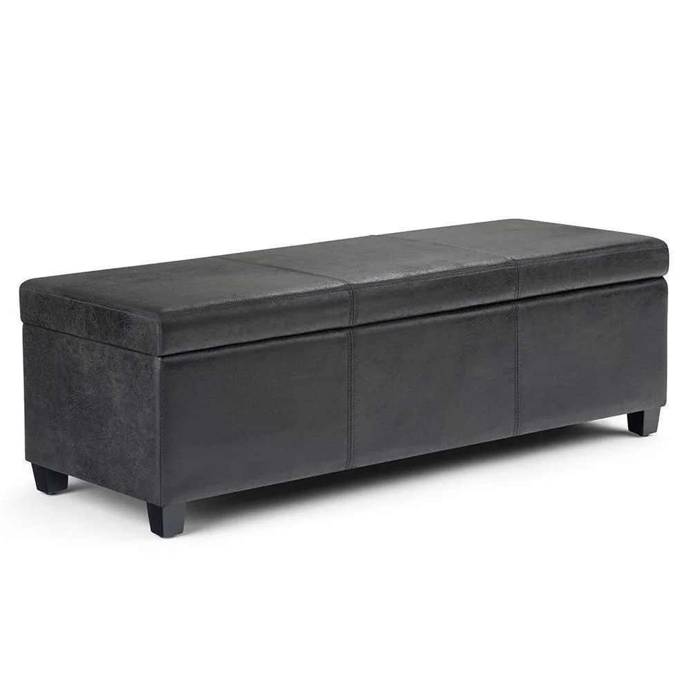 Simpli Home Avalon Storage Ottoman Bench