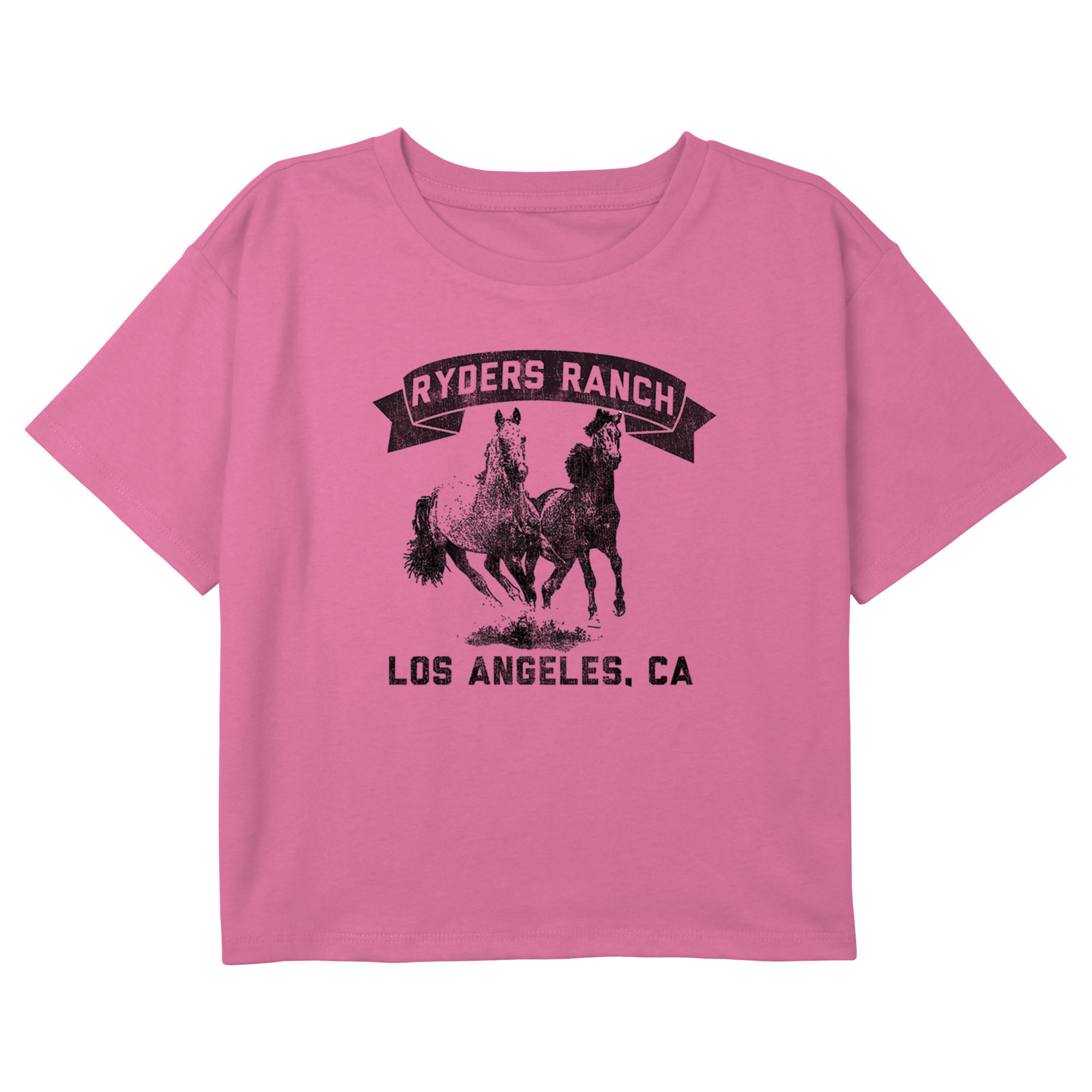 Girl's Lost Gods Ryders Ranch Logo  Graphic Tee Light Pink Large