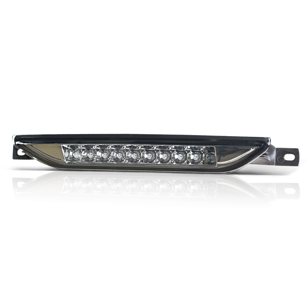 For 2007-2017 Dodge Caliber Durango Jeep Compass Grand Cherokee Rear LED 3rd Third Brake Light Tail Stop Lamp Chrome Housing Smoked Lens 14 15 16