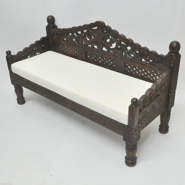 SILAW Hand Carved Daybed Chocolate