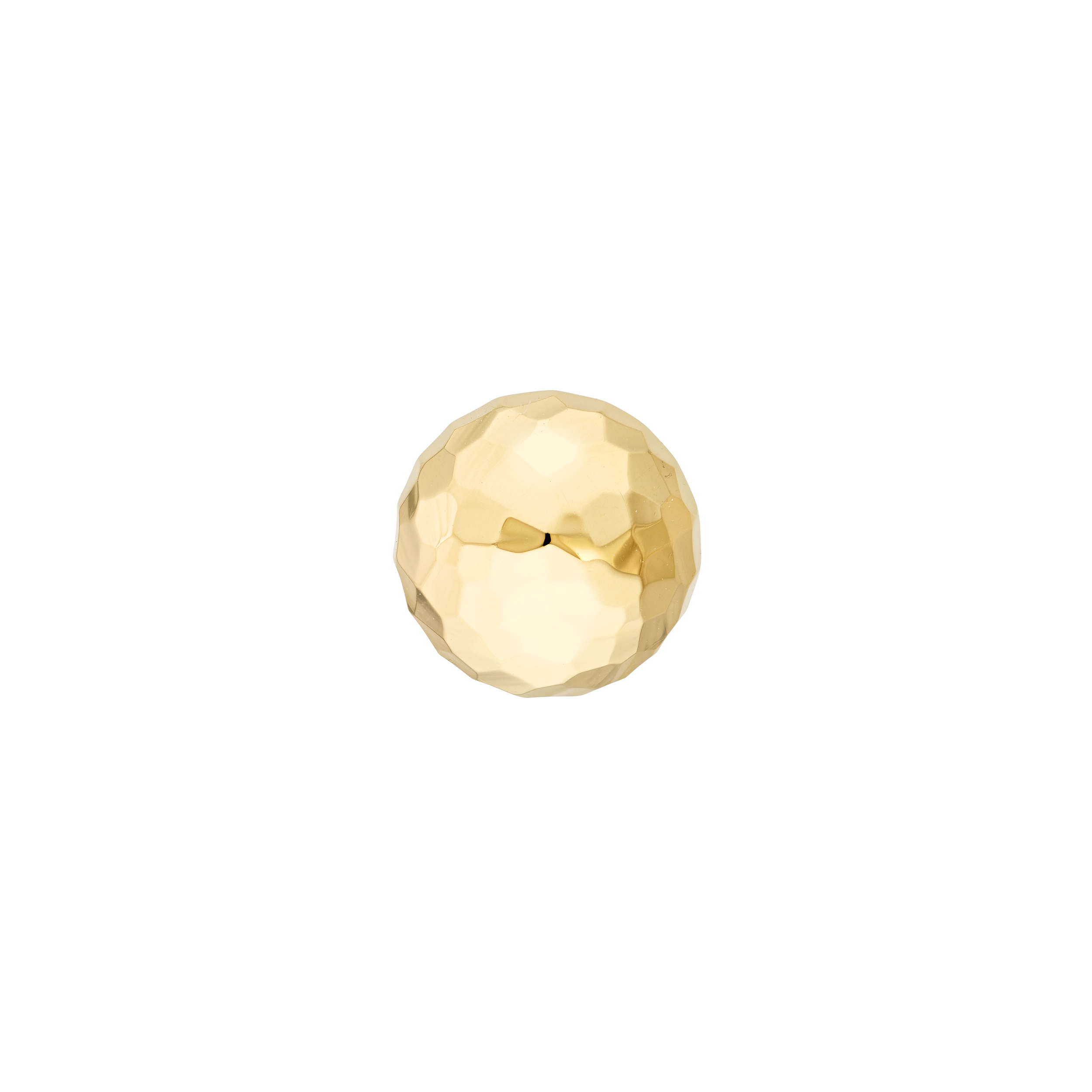 14K Yellow Gold Half Disco Ball D/C Stud Earrings - Women