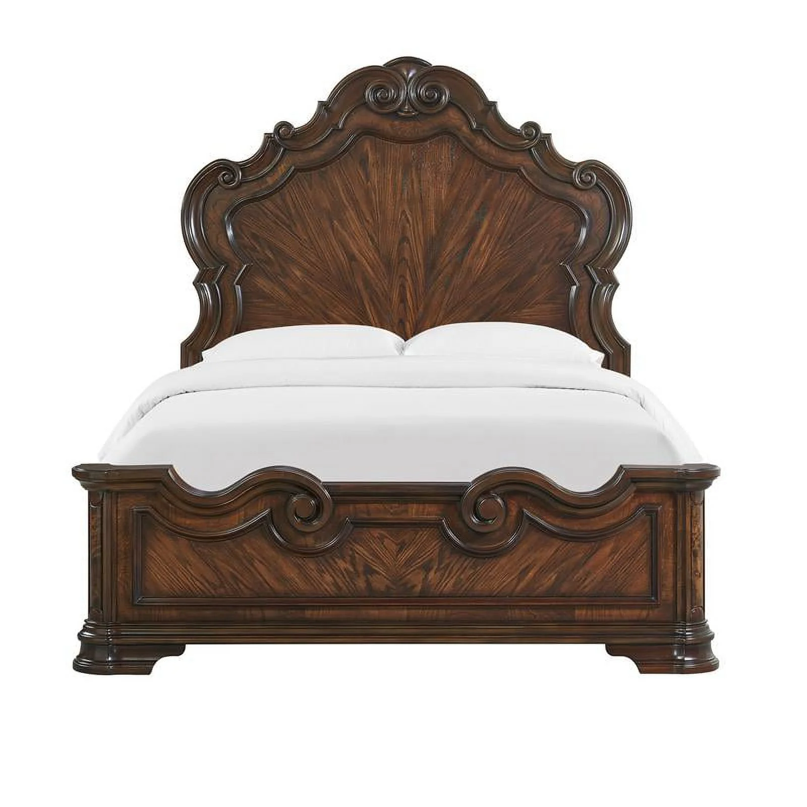 Royale Brown Cherry Queen Bed