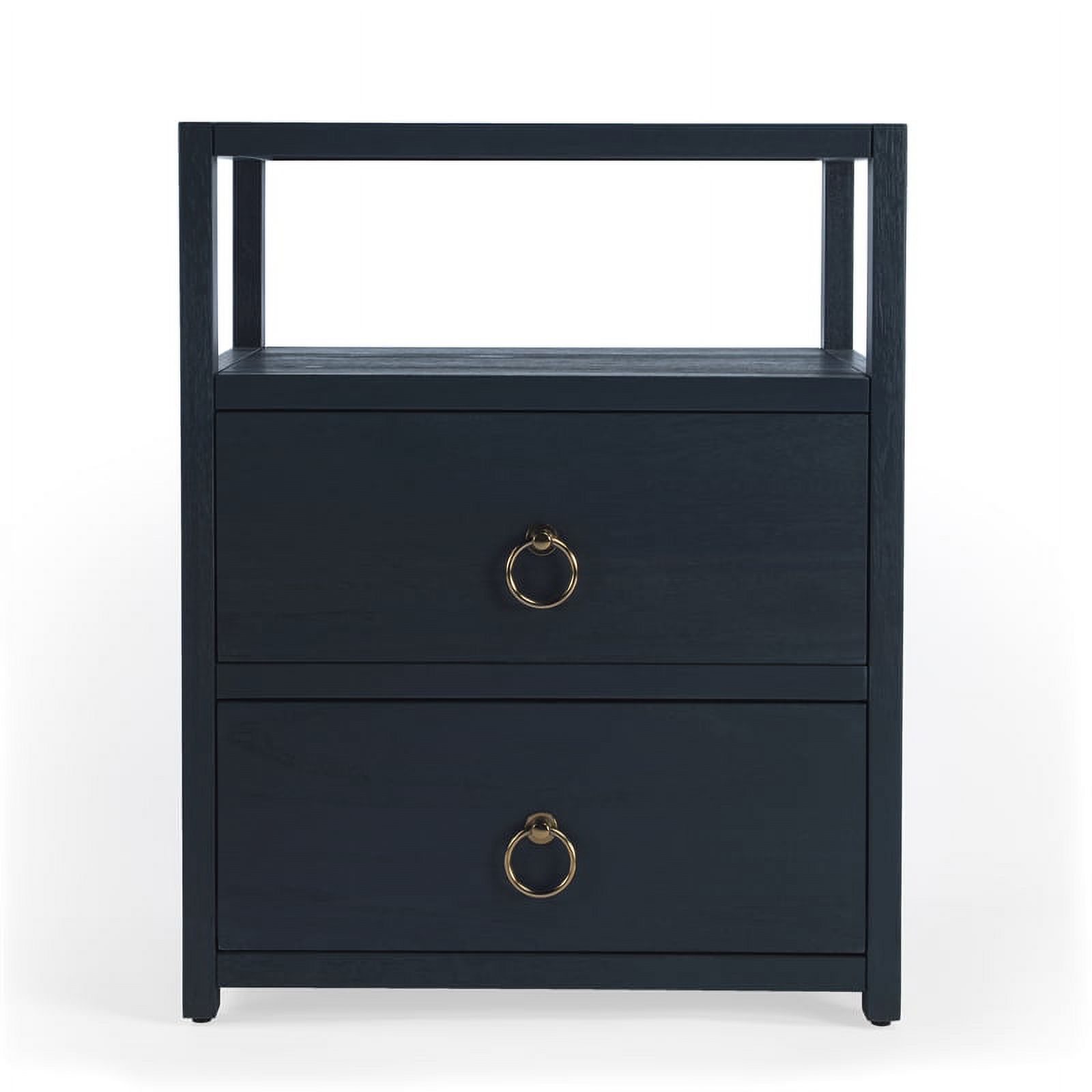 Home Square 3-Piece Set with Dresser and 2 Nightstands in Navy Blue